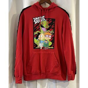 Rugrats hoodie red fun‎ pull over size Medium